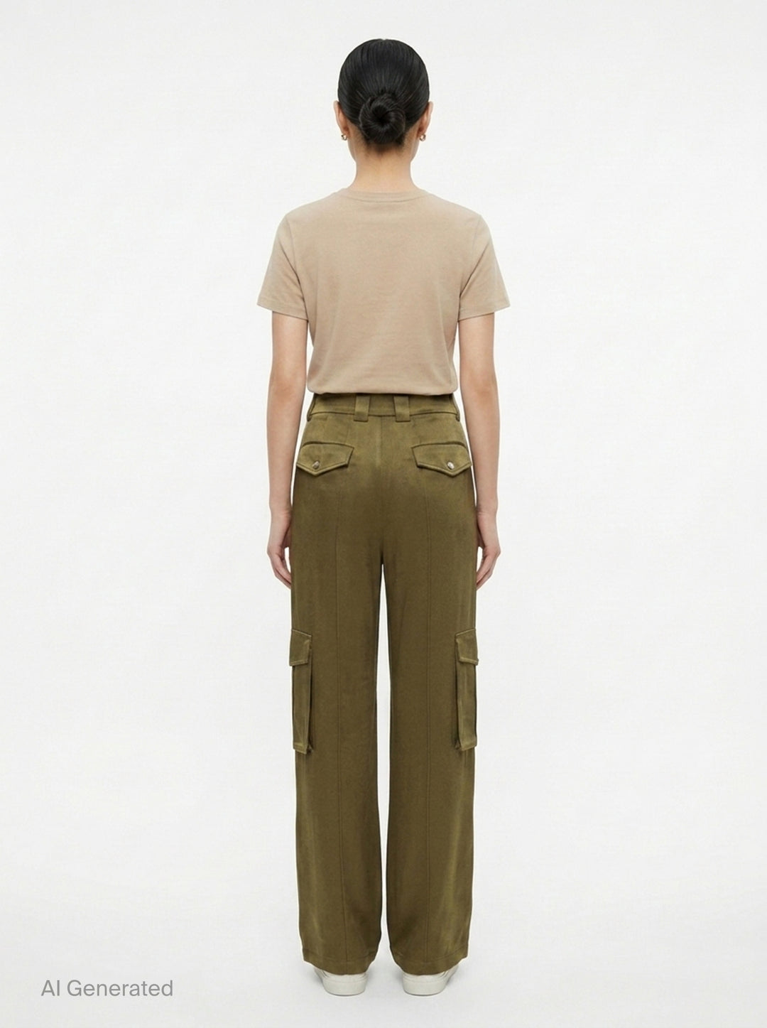 Celeste Crepe Acetate Cargo Pants | Club21 Collection | Club21 - back