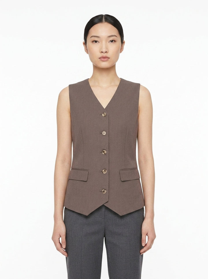 Iris Sartorial Wool Mix Vest | Club21 Collection | Club21 - front