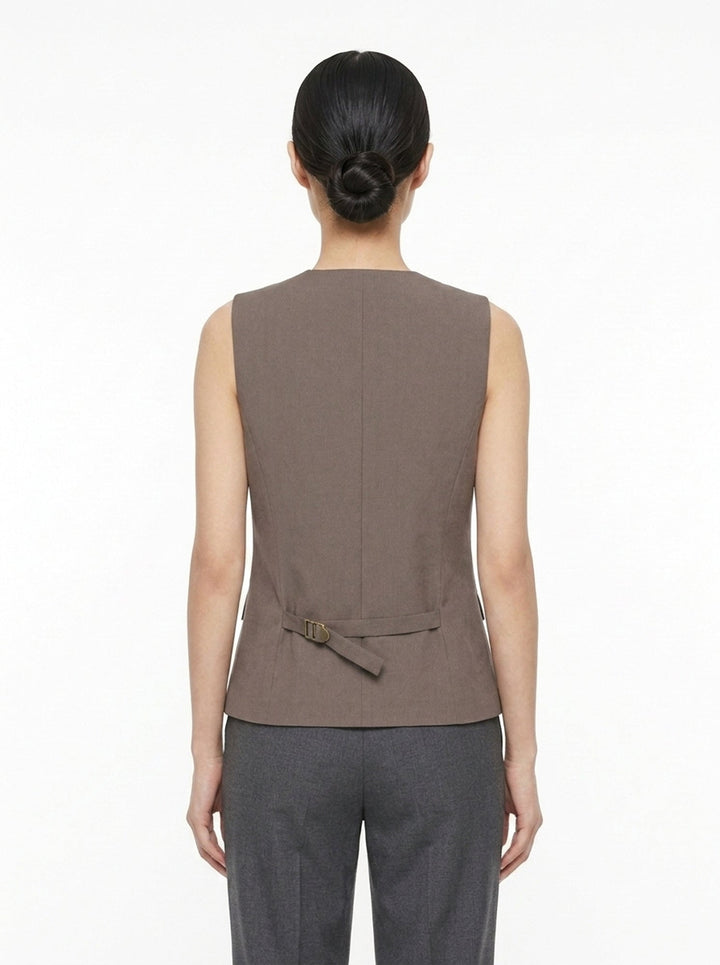 Iris Sartorial Wool Mix Vest | Club21 Collection | Club21 - back