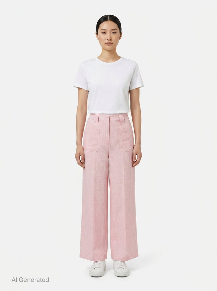 Isaline Hand Brush Linen Pants | Club21 Collection | Club21 - front