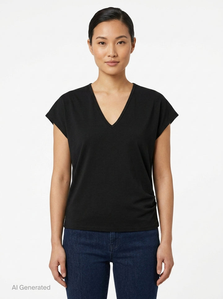 Leonie Cotton Spandex Jersey Top | Club21 Collection | Club21 - front