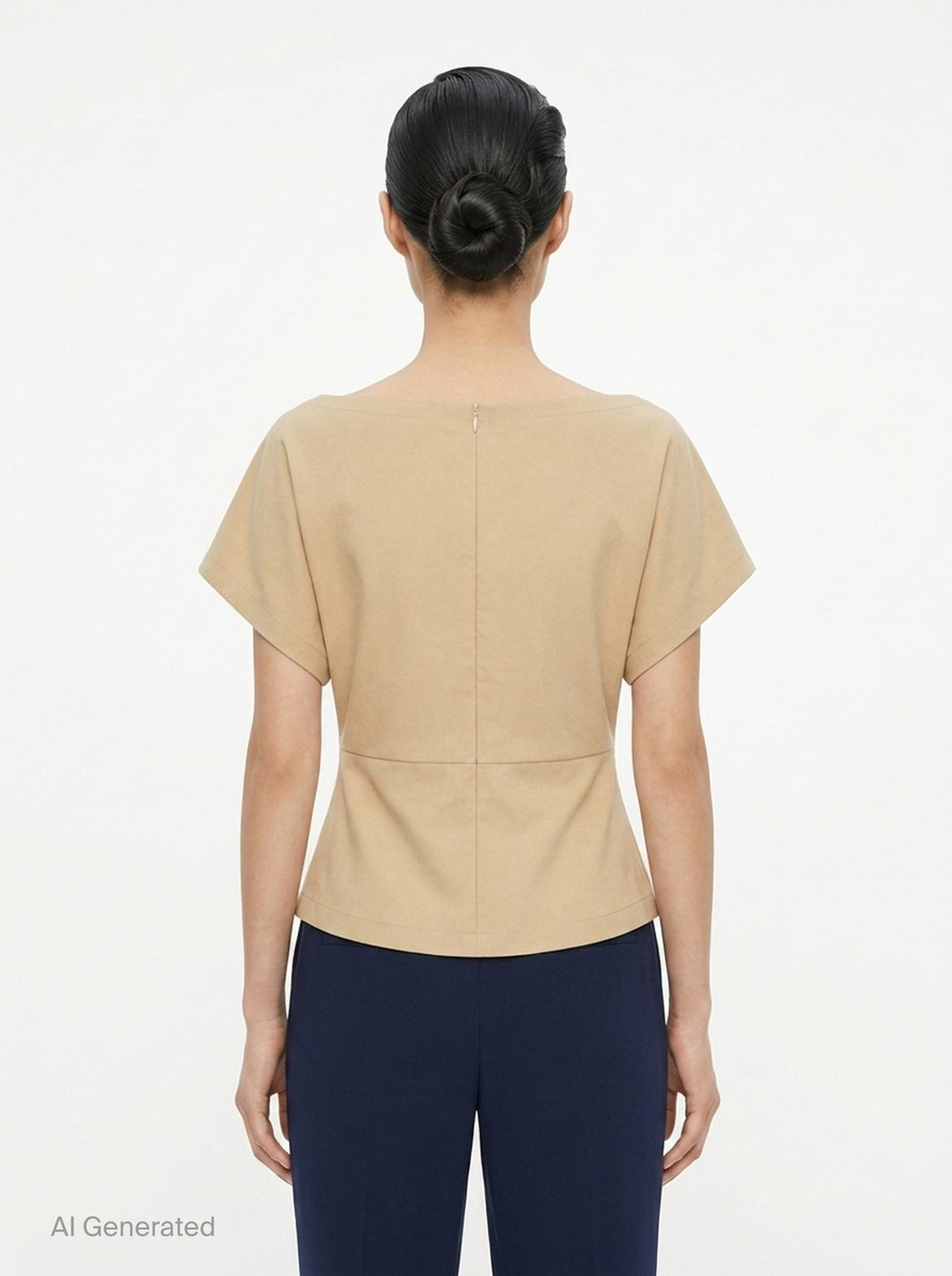 Light Stretch Rayon Linen Top | Club21 Collection | Club21 - back