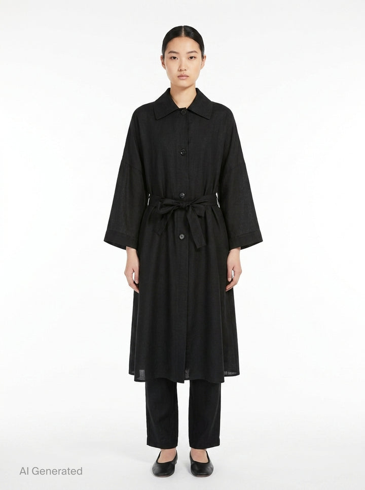 Margaux Habutai Silk Cupro Coat | Club21 Collection | Club21 - front