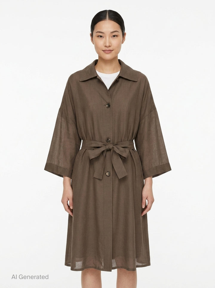 Margaux Habutai Silk Cupro Coat | Club21 Collection | Club21 - front
