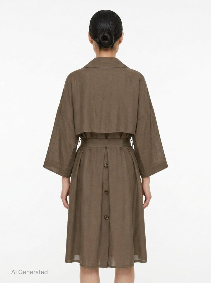 Margaux Habutai Silk Cupro Coat | Club21 Collection | Club21 - back