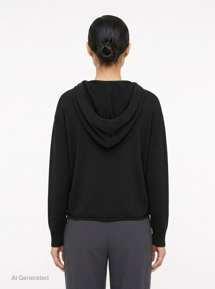 Mid Weight Knit Hoodie | Club21 Collection | Club21 - back