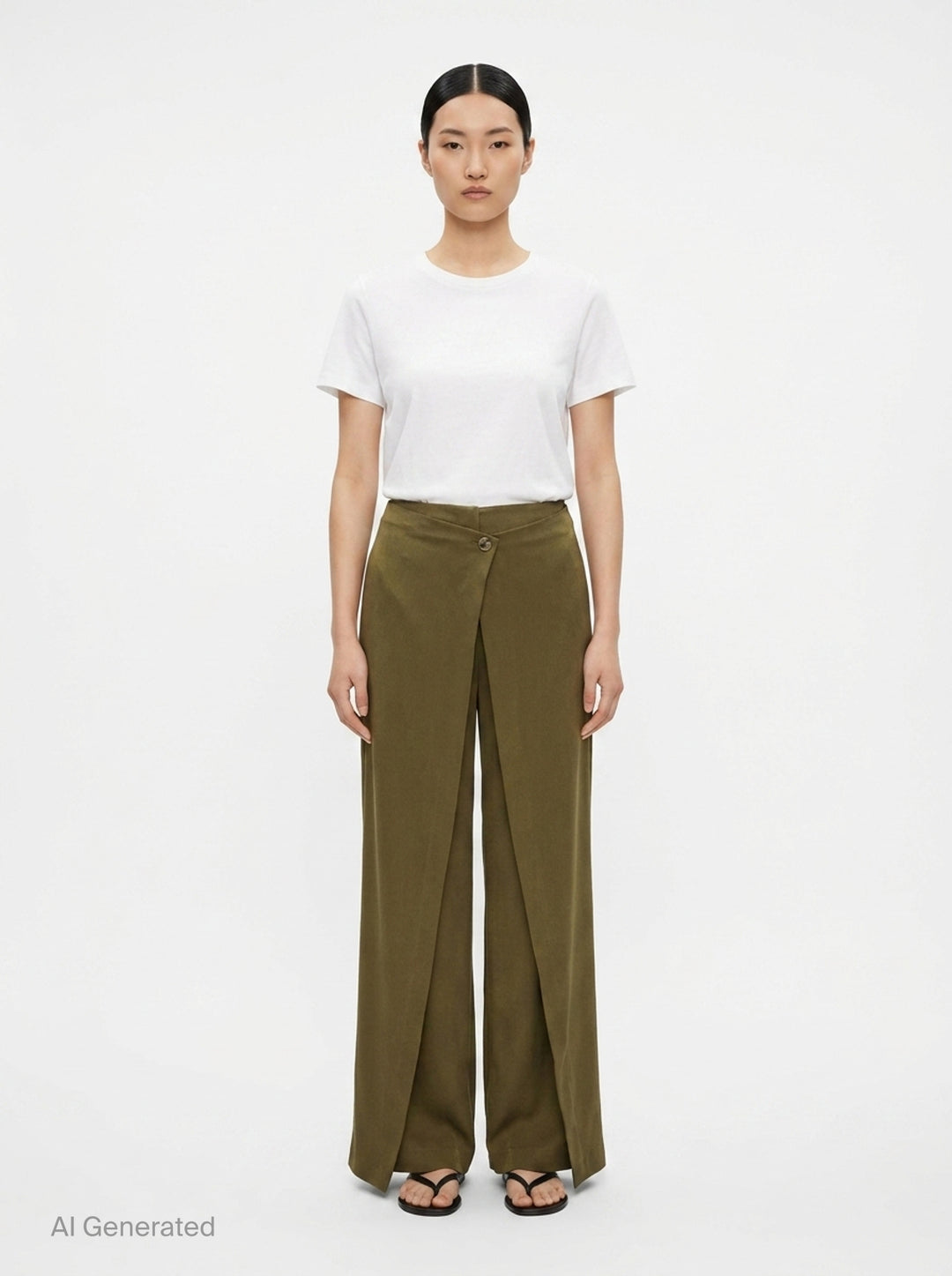 Quinn Crepe Acetate Wide Pants | Club21 Collection | Club21 - front