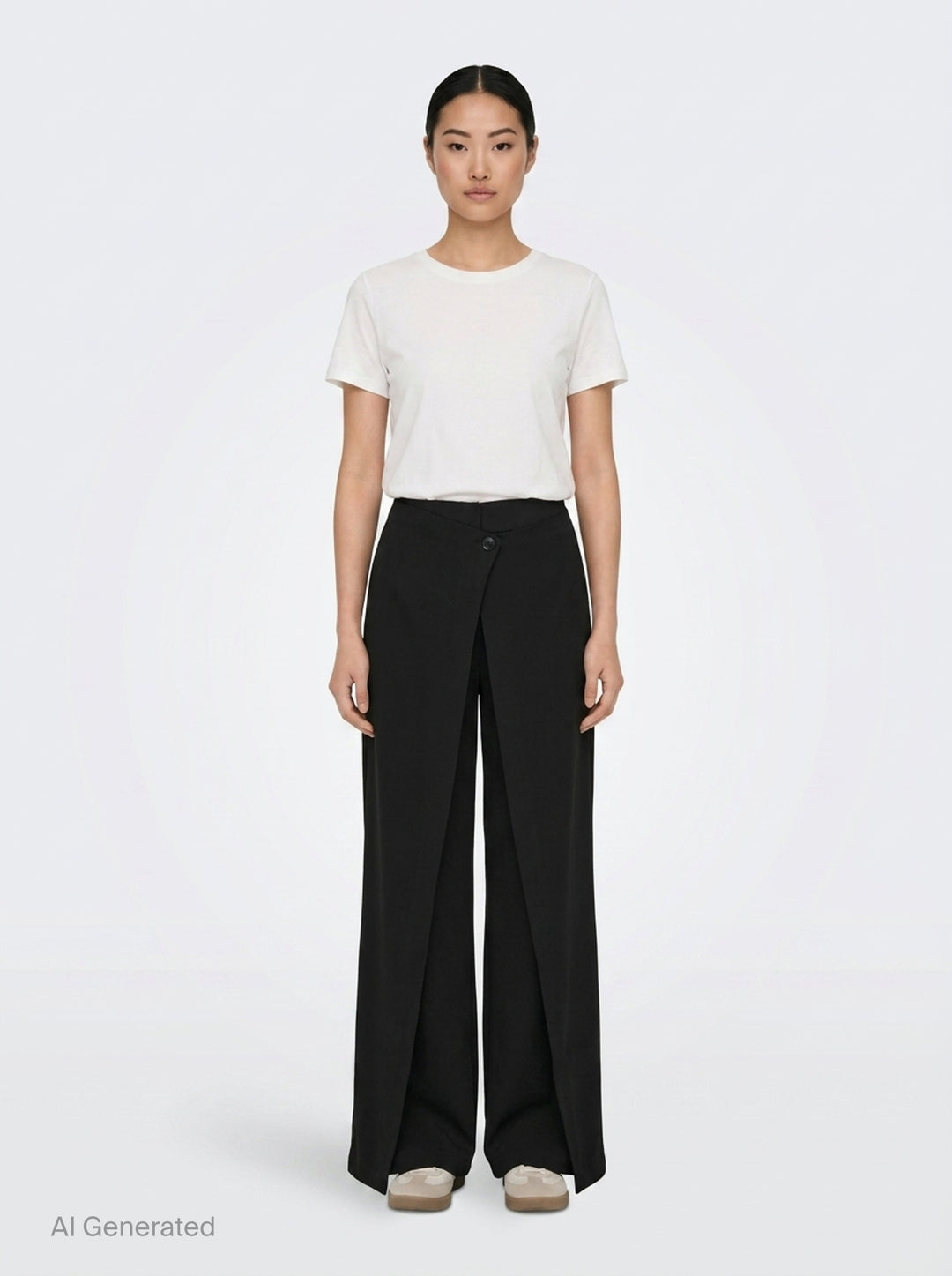 Quinn Crepe Acetate Wide Pants | Club21 Collection | Club21 - front