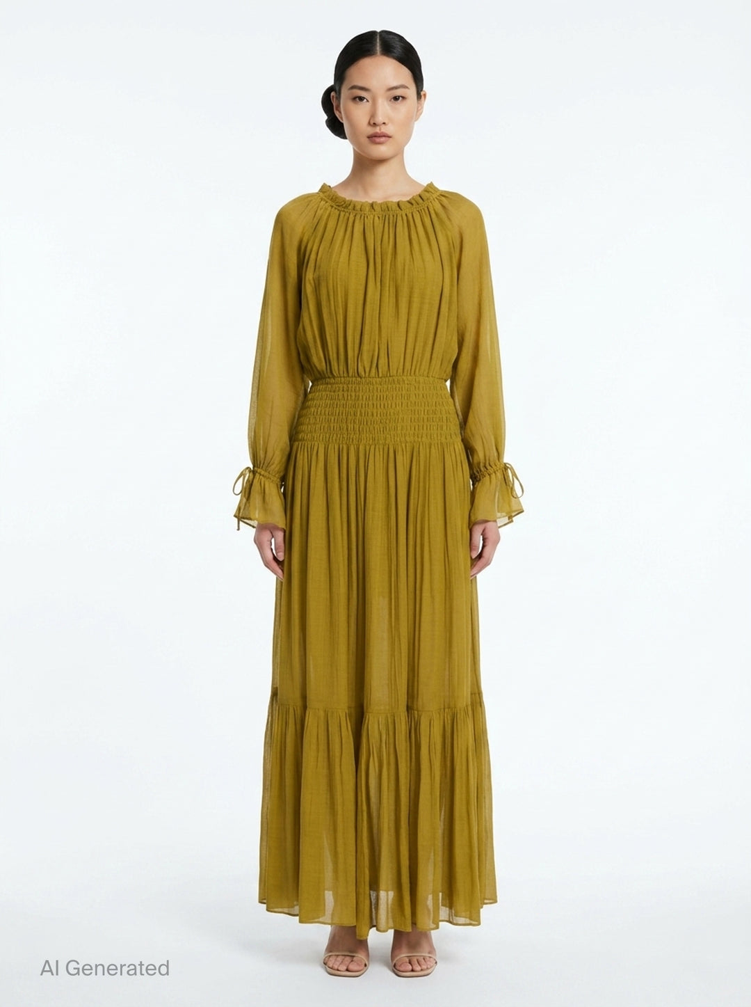 Silk Mix Winkle Midi Dress | Club21 Collection | Club21 - front