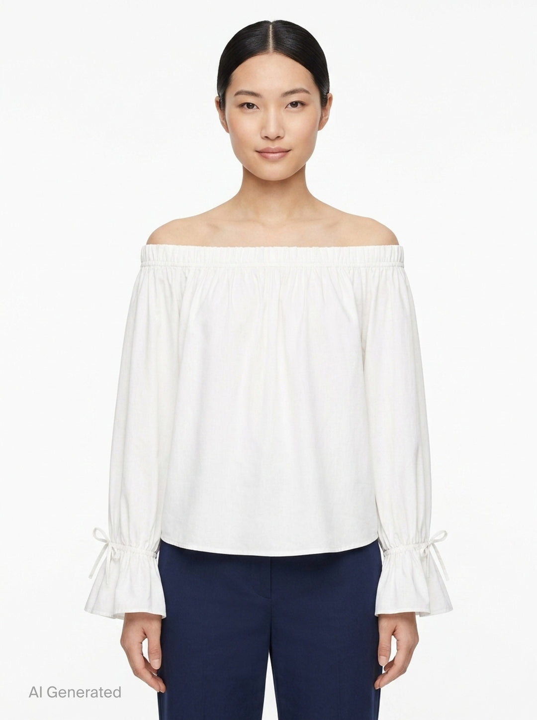 Structure Cotton Off-Shoulder Top | Club21 Collection | Club21 - front