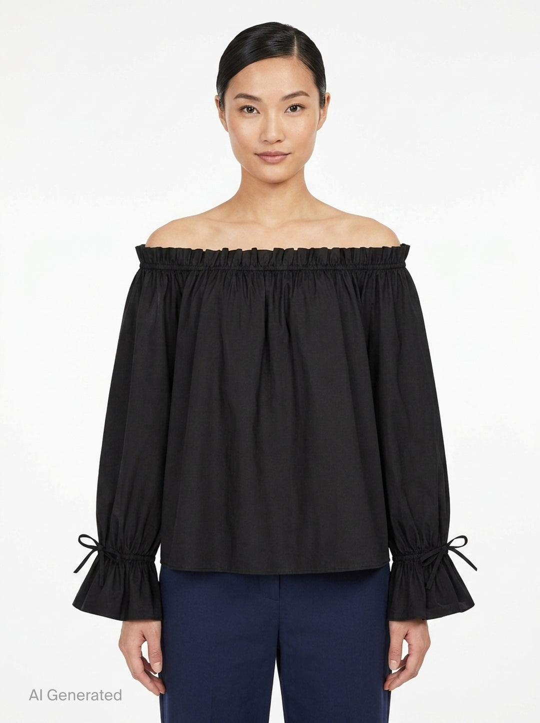 Structure Cotton Off-Shoulder Top | Club21 Collection | Club21 - front