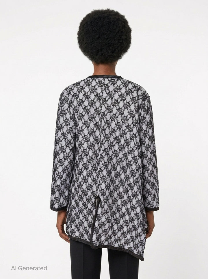Asymmetrical Lace Pocket Coat | Comme des Garçons | Club21 - back