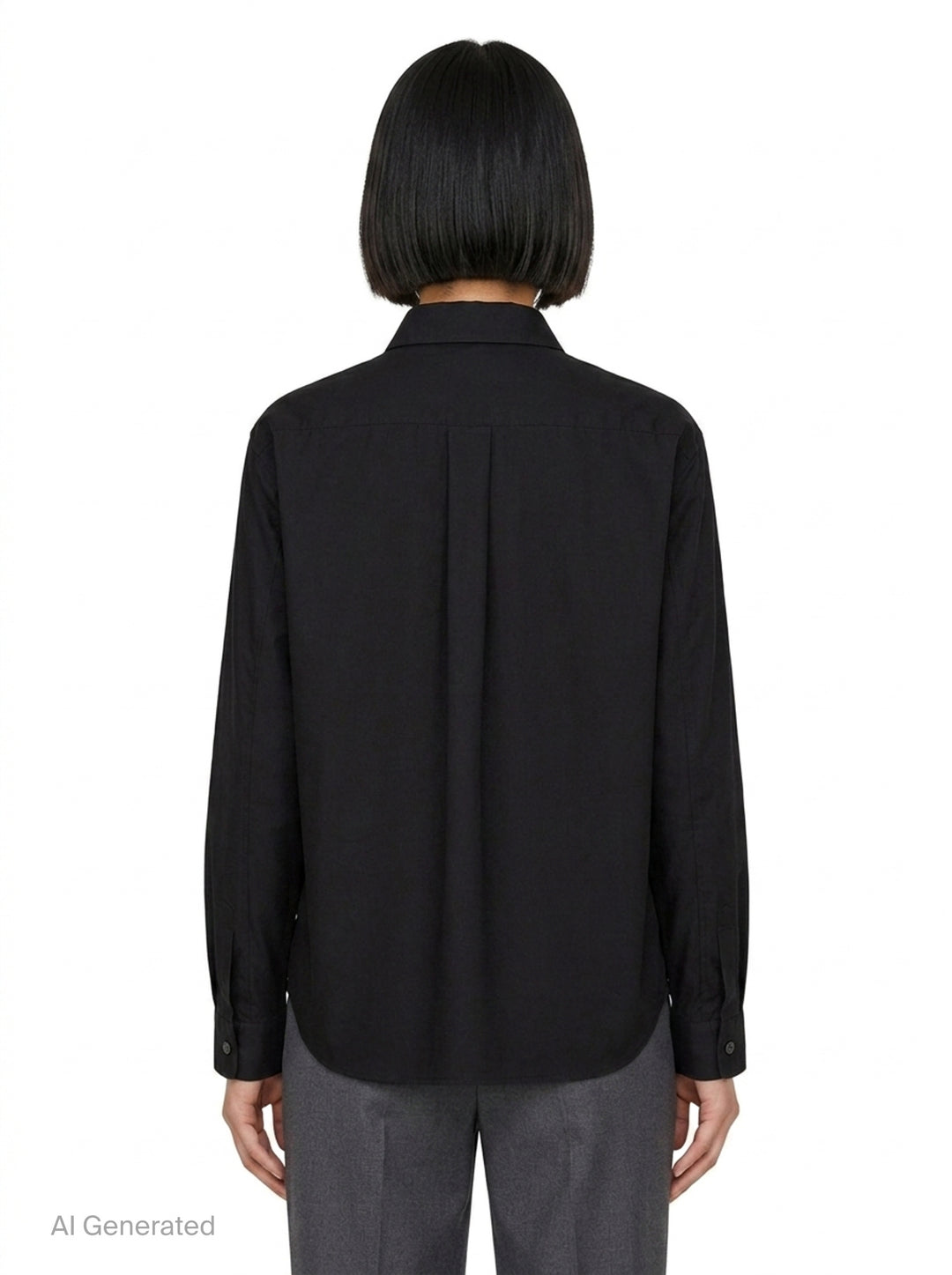 Cotton Broad Long Sleeve Shirt | Comme des Garçons BLACK | Club21 - back