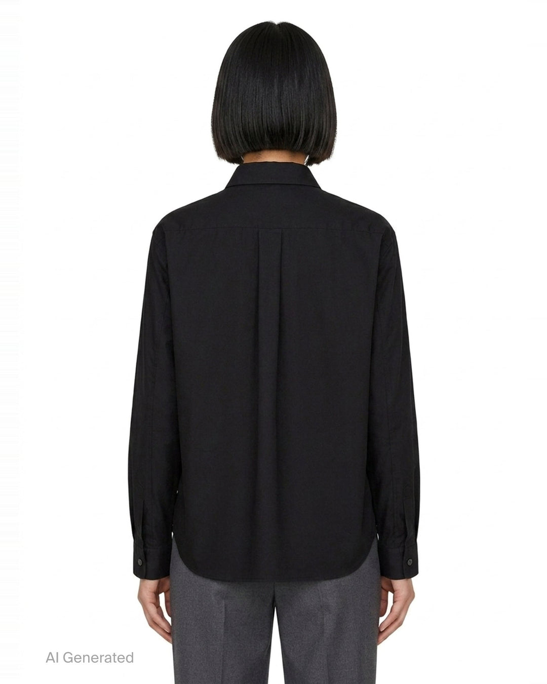 Cotton Broad Long Sleeve Shirt | Comme des Garçons BLACK | Club21 - back