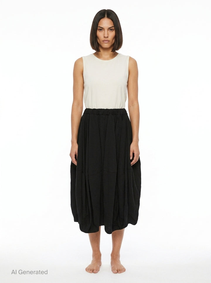 Heavy Twill Balloon Skirt | Comme des Garçons Black | Club21 - front
