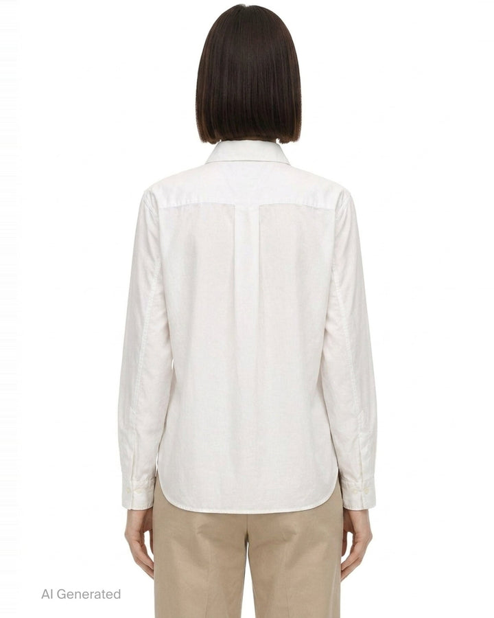 Long Sleeve Ruffle Bib Shirt | Comme des Garçons Black | Club21 - back