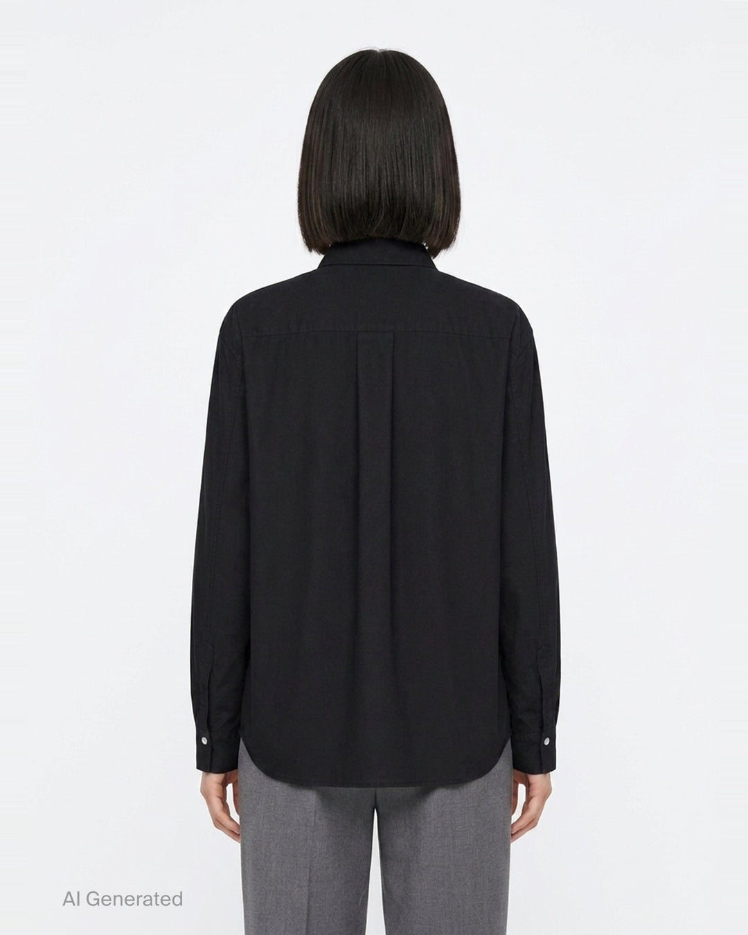 Long Sleeve Ruffle Front Shirt | Comme des Garçons BLACK | Club21 - back