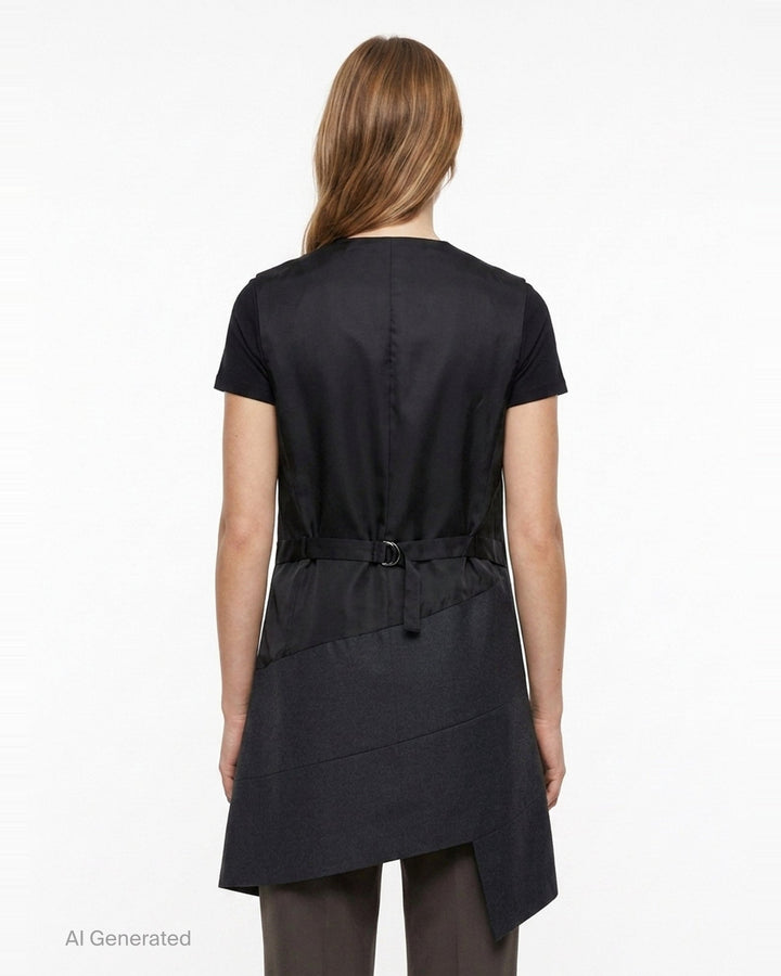 Asymmetric Longline Button Vest | Comme des Garçons Comme des Garçons | Club21 - back