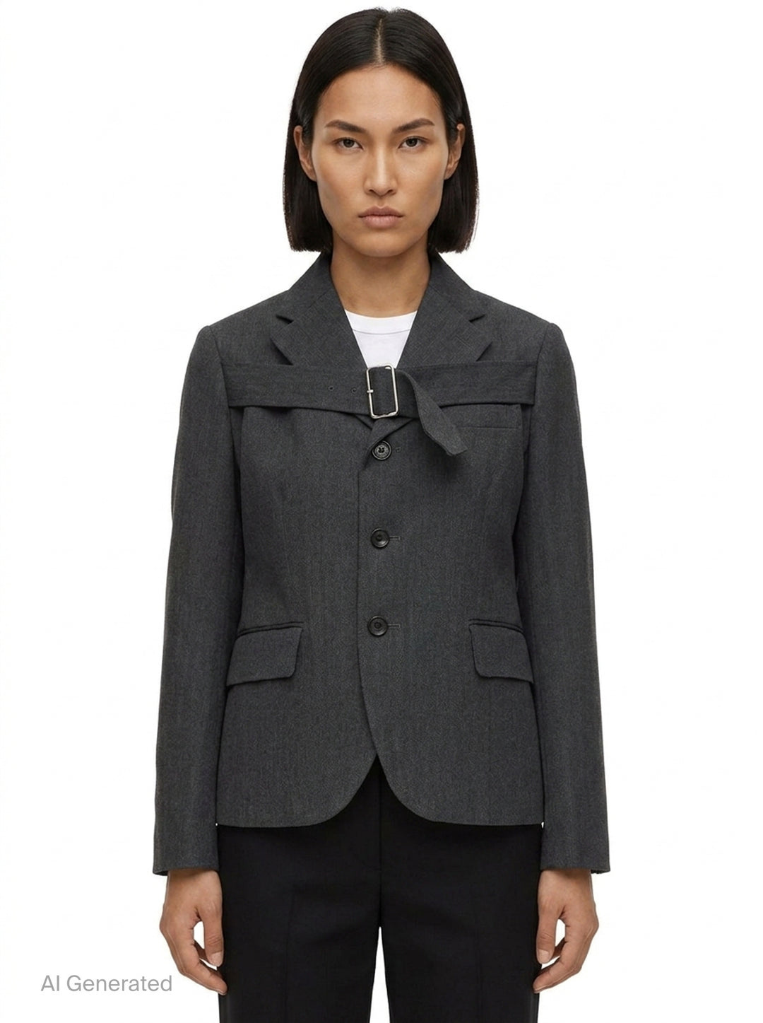 Buckle Collar Tailored Blazer | Comme des Garçons Comme des Garçons | Club21 - front