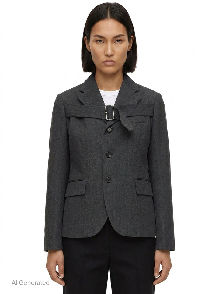 Buckle Collar Tailored Blazer | Comme des Garçons Comme des Garçons | Club21 - front