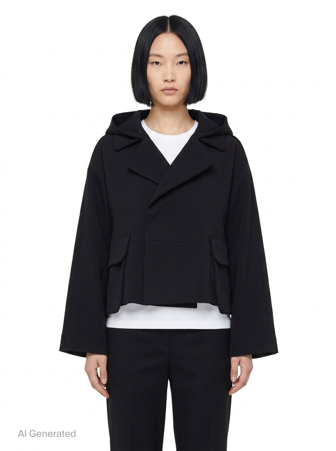 Cropped Button-Up Jacket | Comme des Garçons Comme des Garçons | Club21 - front