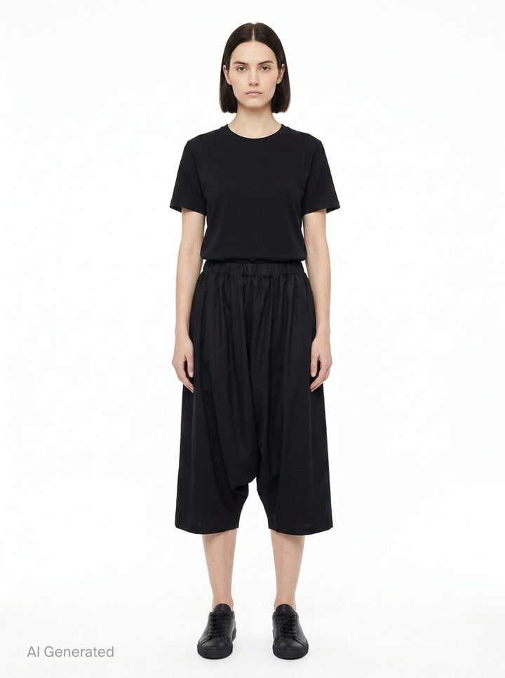 Elastic Waist Wide Leg Pants | Comme des Garçons | Club21 - front