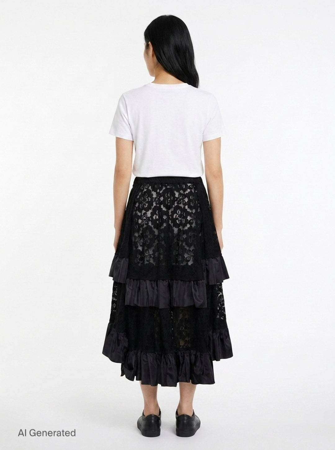 Lace Ruffle Midi Skirt | Comme des Garçons Comme des Garçons | Club21 - back