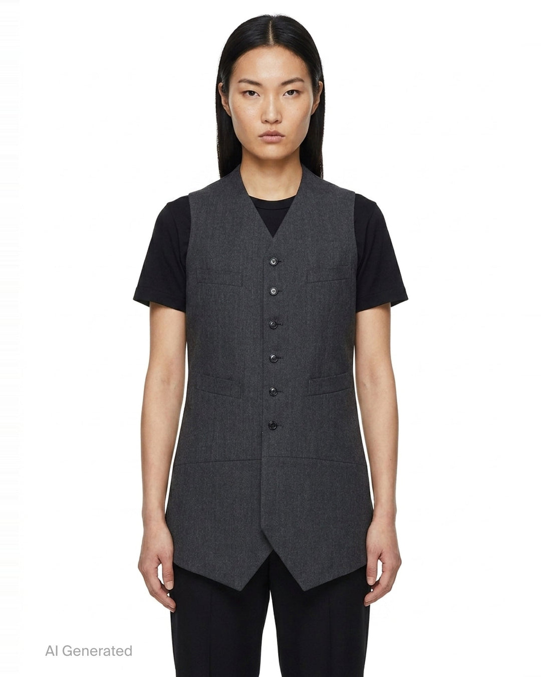 Longline Button Vest | Comme des Garçons Comme des Garçons | Club21 - front