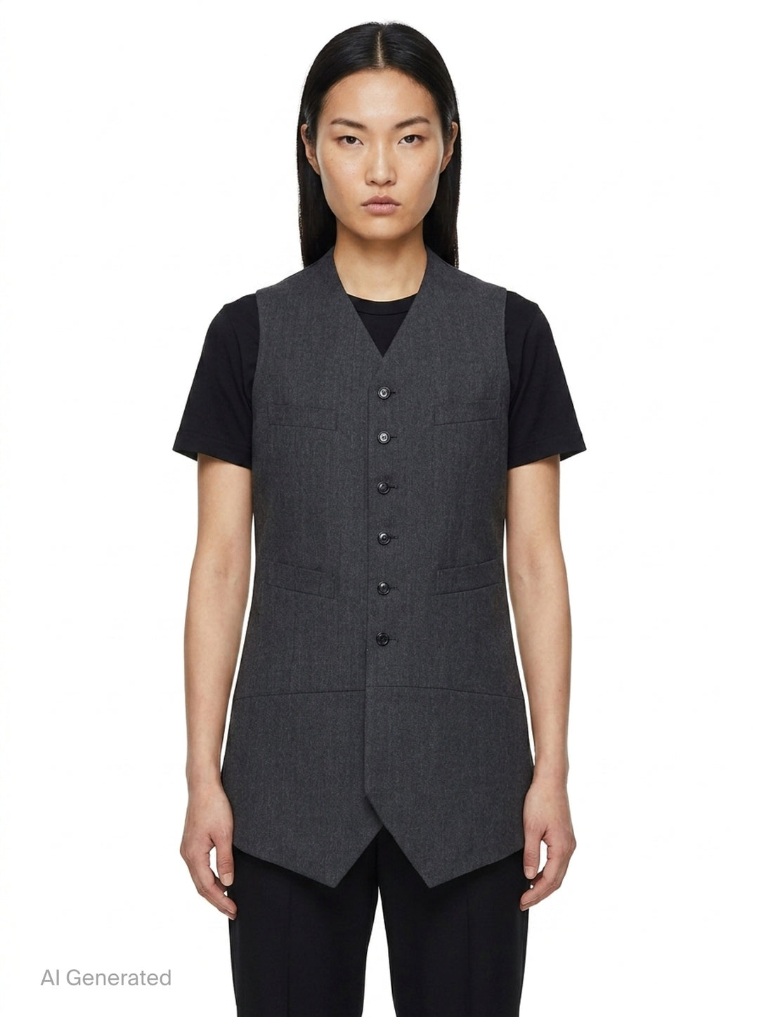 Longline Button Vest | Comme des Garçons Comme des Garçons | Club21 - front