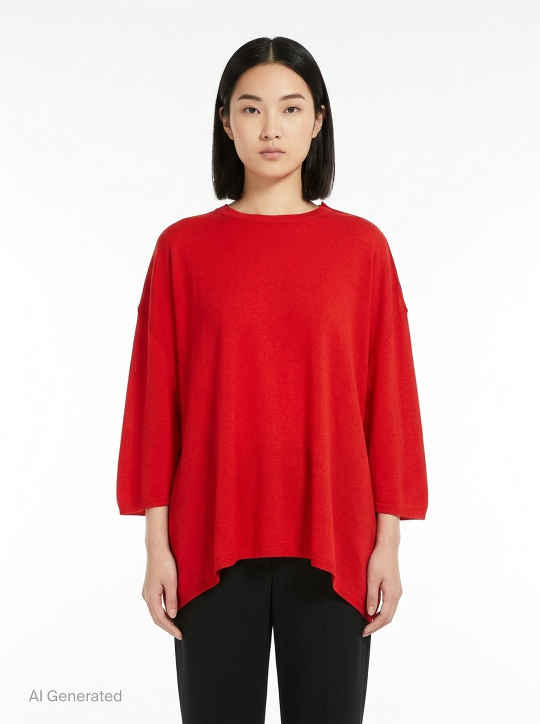 Oversized Curved Hem Knit Top | Comme des Garçons Comme des Garçons | Club21 - front