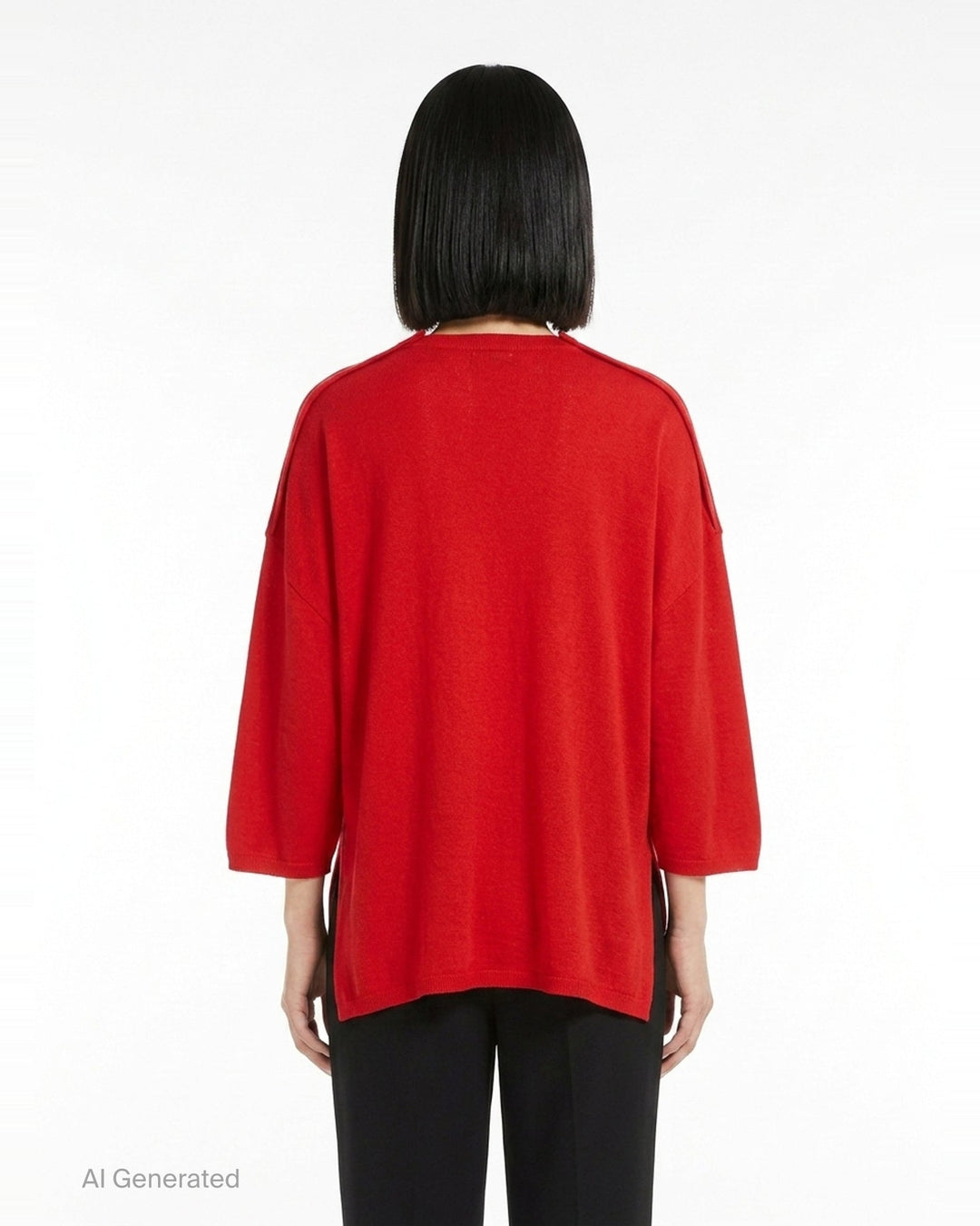 Oversized Curved Hem Knit Top | Comme des Garçons Comme des Garçons | Club21 - back