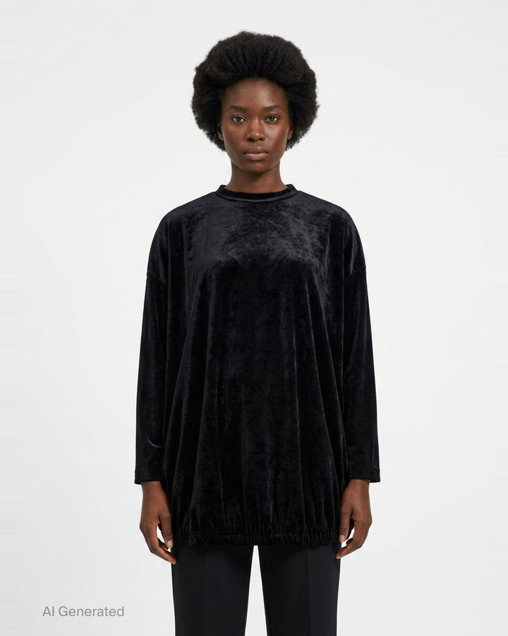 Oversized Layered Gathered Tee | Comme des Garçons | Club21 - front