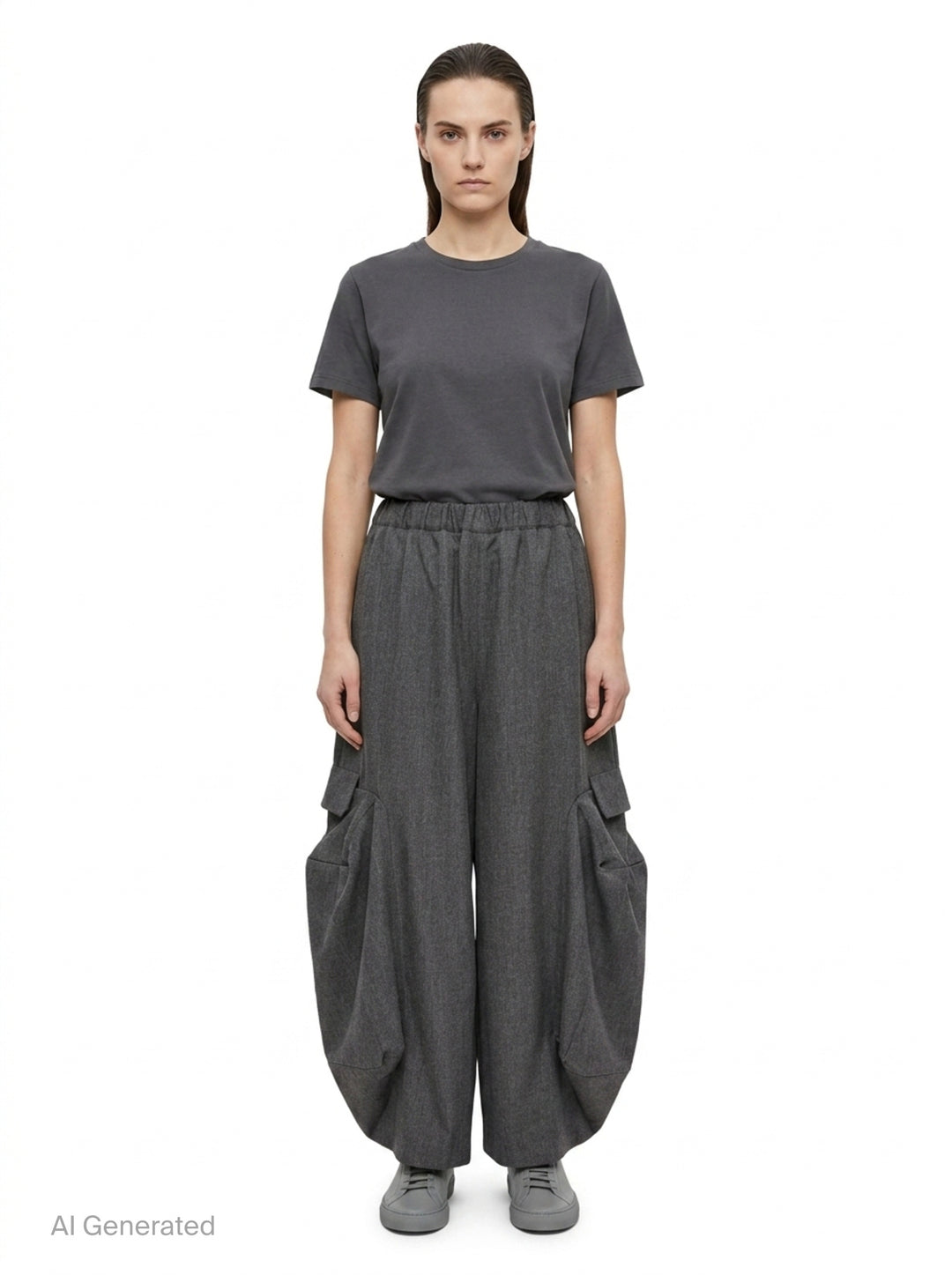 Wide-Leg Drawstring Cargo Pants | Comme des Garçons Comme des Garçons | Club21 - front