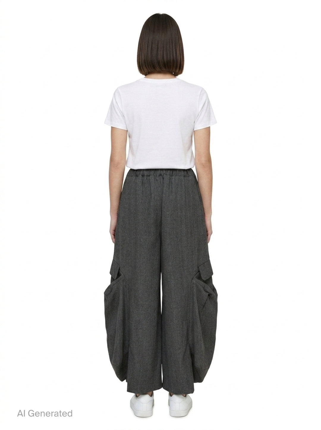 Wide-Leg Drawstring Cargo Pants | Comme des Garçons Comme des Garçons | Club21 - back