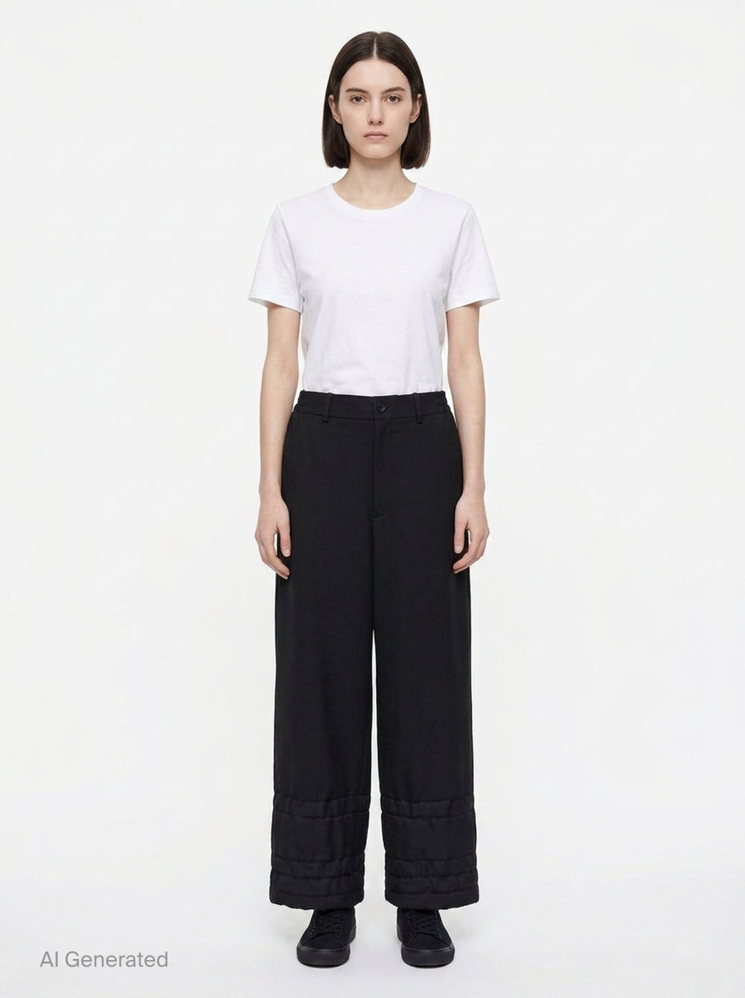 Wide Leg Layered Ruffle Pants | Comme des Garçons Comme des Garçons | Club21 - front