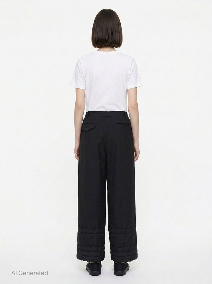 Wide Leg Layered Ruffle Pants | Comme des Garçons Comme des Garçons | Club21 - back