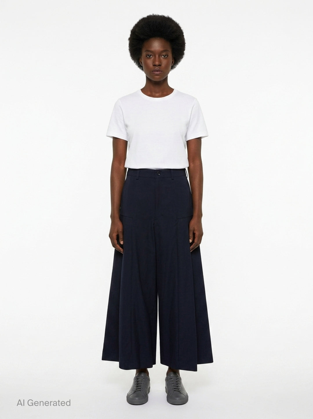Wide-Leg Pleated Flare Trousers | Comme des Garçons Comme des Garçons | Club21 - front