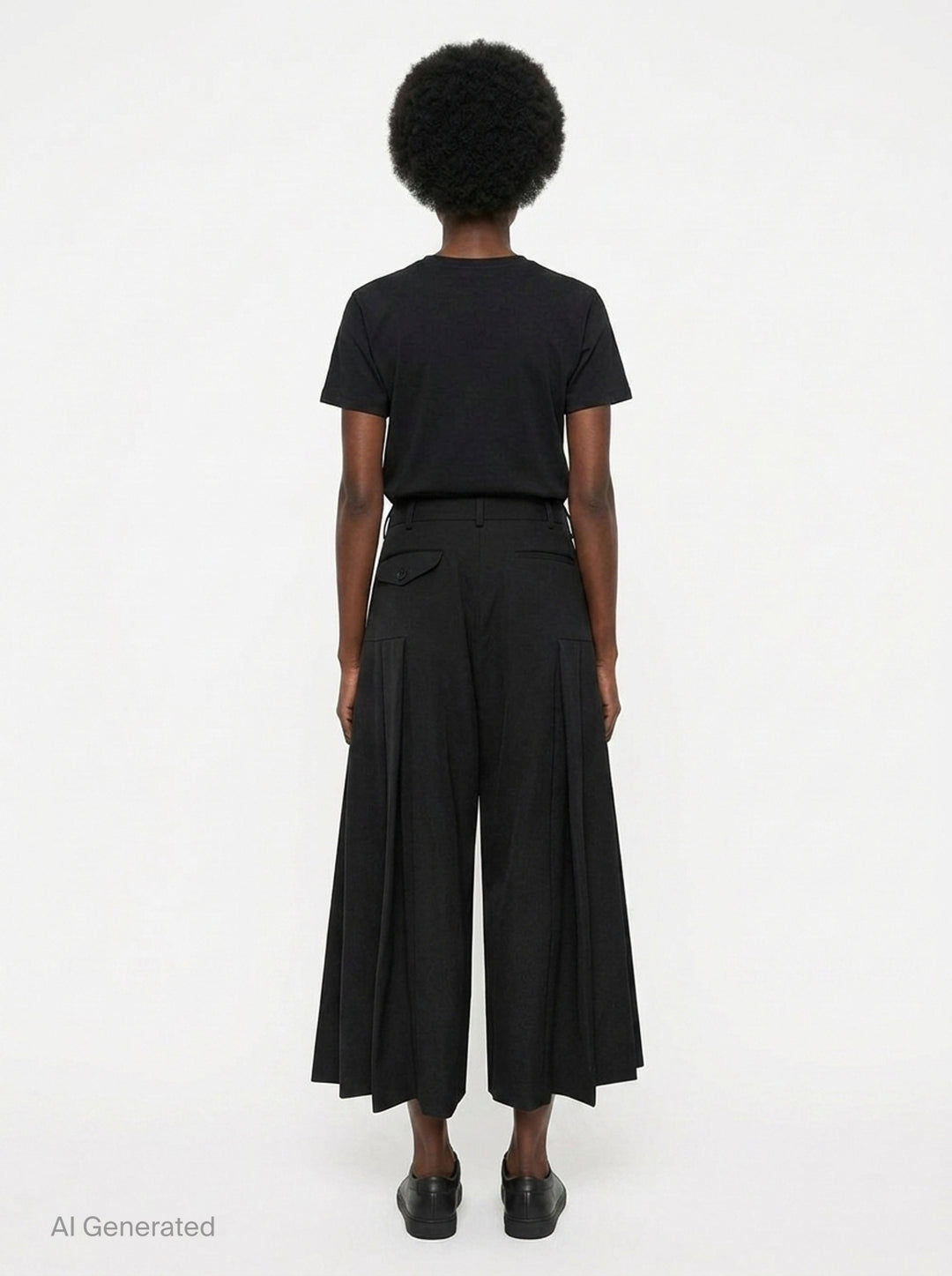 Wide-Leg Pleated Flare Trousers | Comme des Garçons Comme des Garçons | Club21 - back