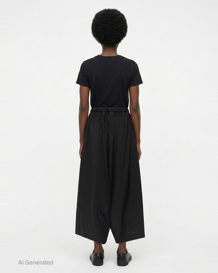 Elastic Waist Wide Leg Pants | Comme des Garçons | Club21 - back