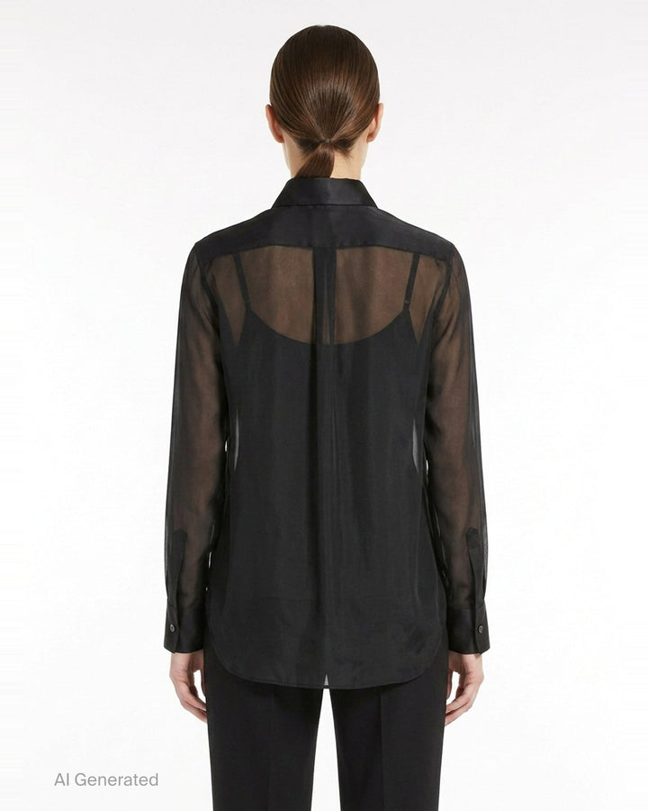 Flounce Collar Sheer Blouse | Comme des Garçons | Club21 - back