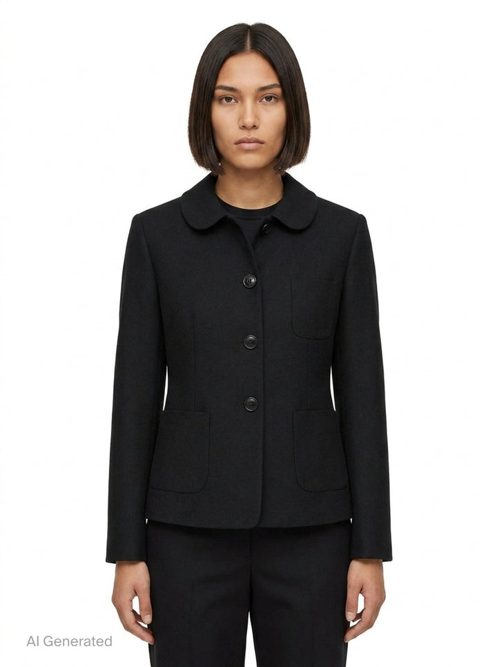 Collared Button-Up Jacket | Comme des Garçons Girl | Club21 - front