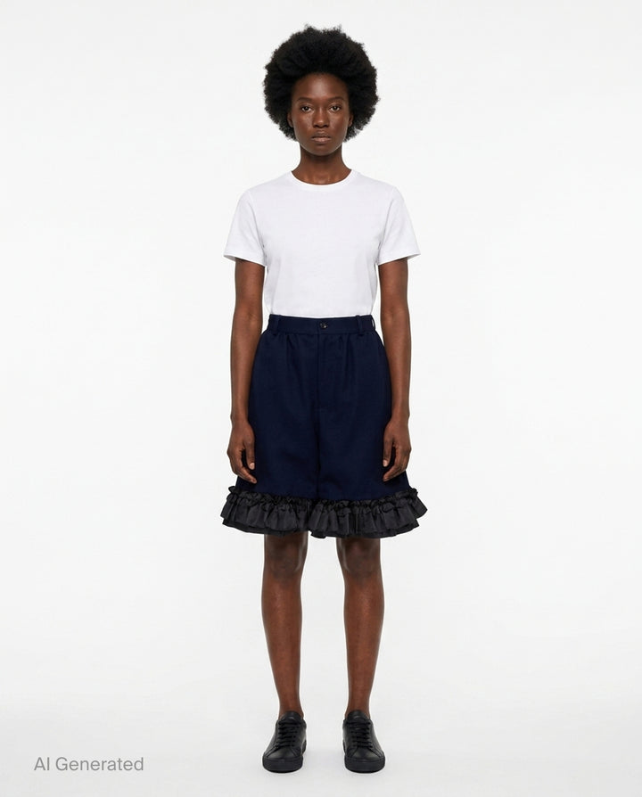 Elastic Waist Wide Leg Pants | Comme des Garçons | Club21 - front