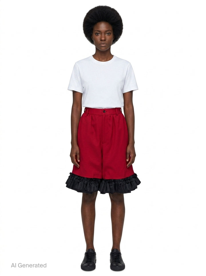 Elastic Waist Wide Leg Pants | Comme des Garçons | Club21 - front
