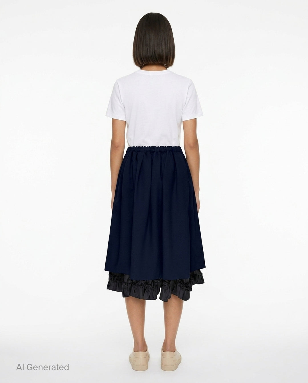 Pleated Drawstring Midi Skirt | Comme des Garçons | Club21 - back