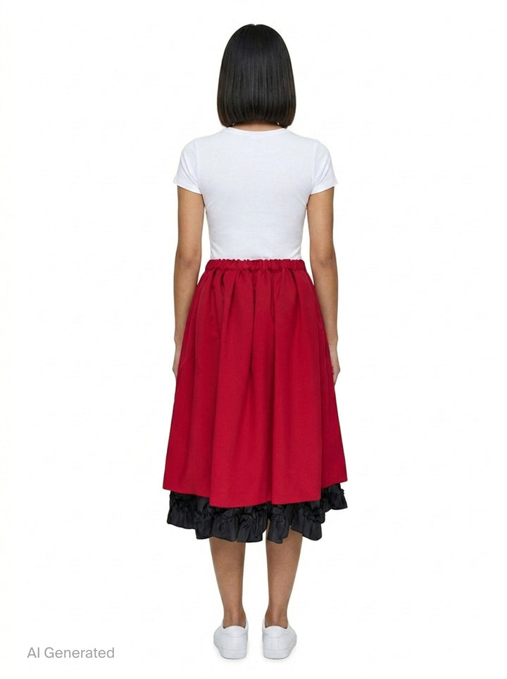 Pleated Drawstring Midi Skirt | Comme des Garçons | Club21 - back