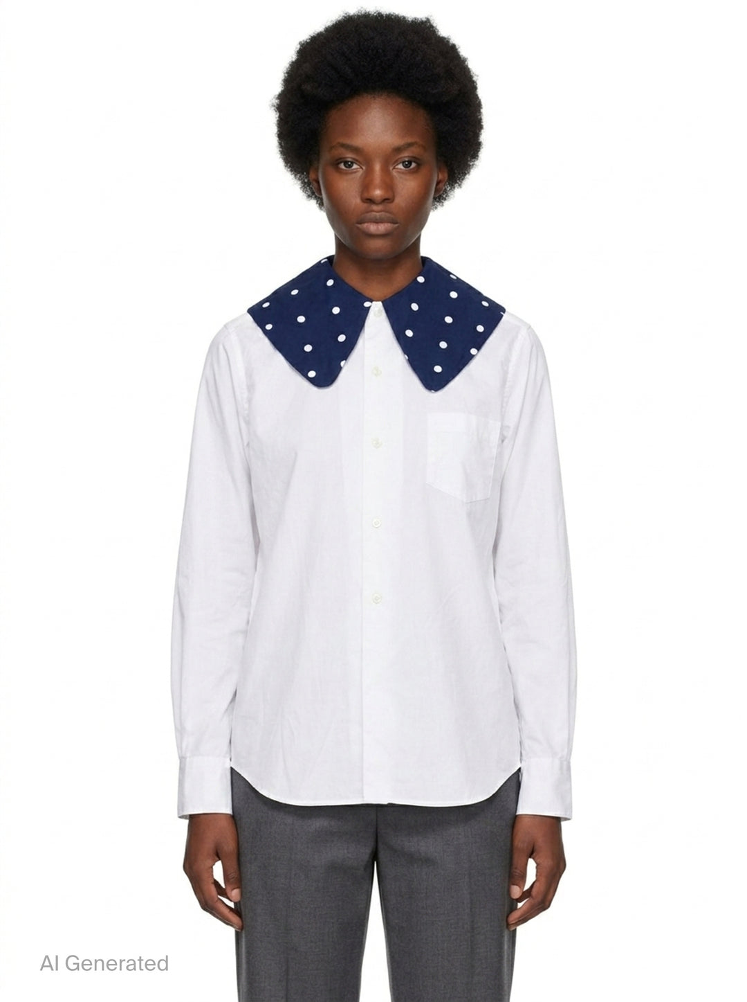 Polka Dot Collar Blouse | Comme des Garçons Girl | Club21 - front