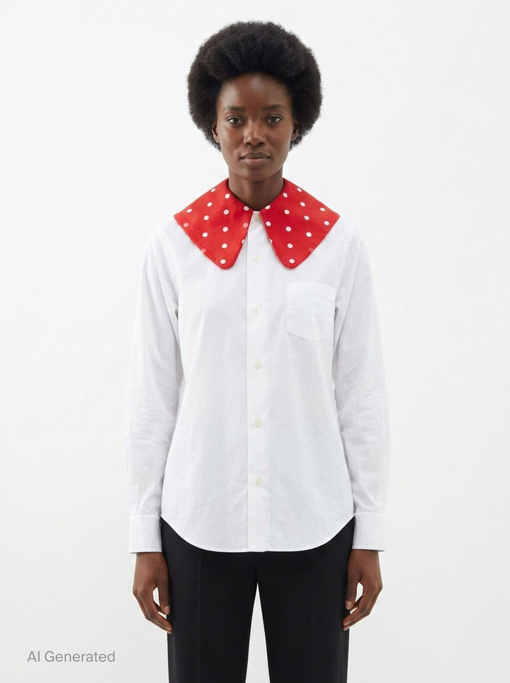 Polka Dot Collar Blouse | Comme des Garçons Girl | Club21 - front