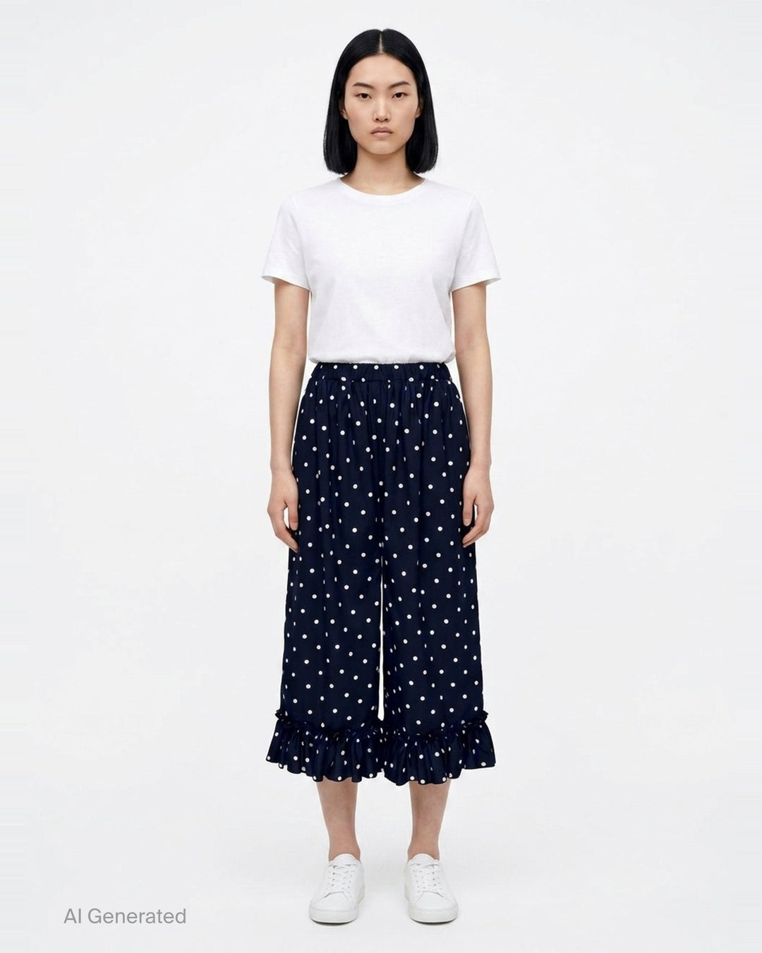 Polka Dot Wide-Leg Pants | Comme des Garçons Girl | Club21 - front