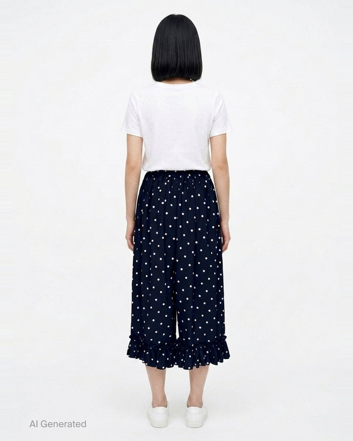 Polka Dot Wide-Leg Pants | Comme des Garçons Girl | Club21 - back