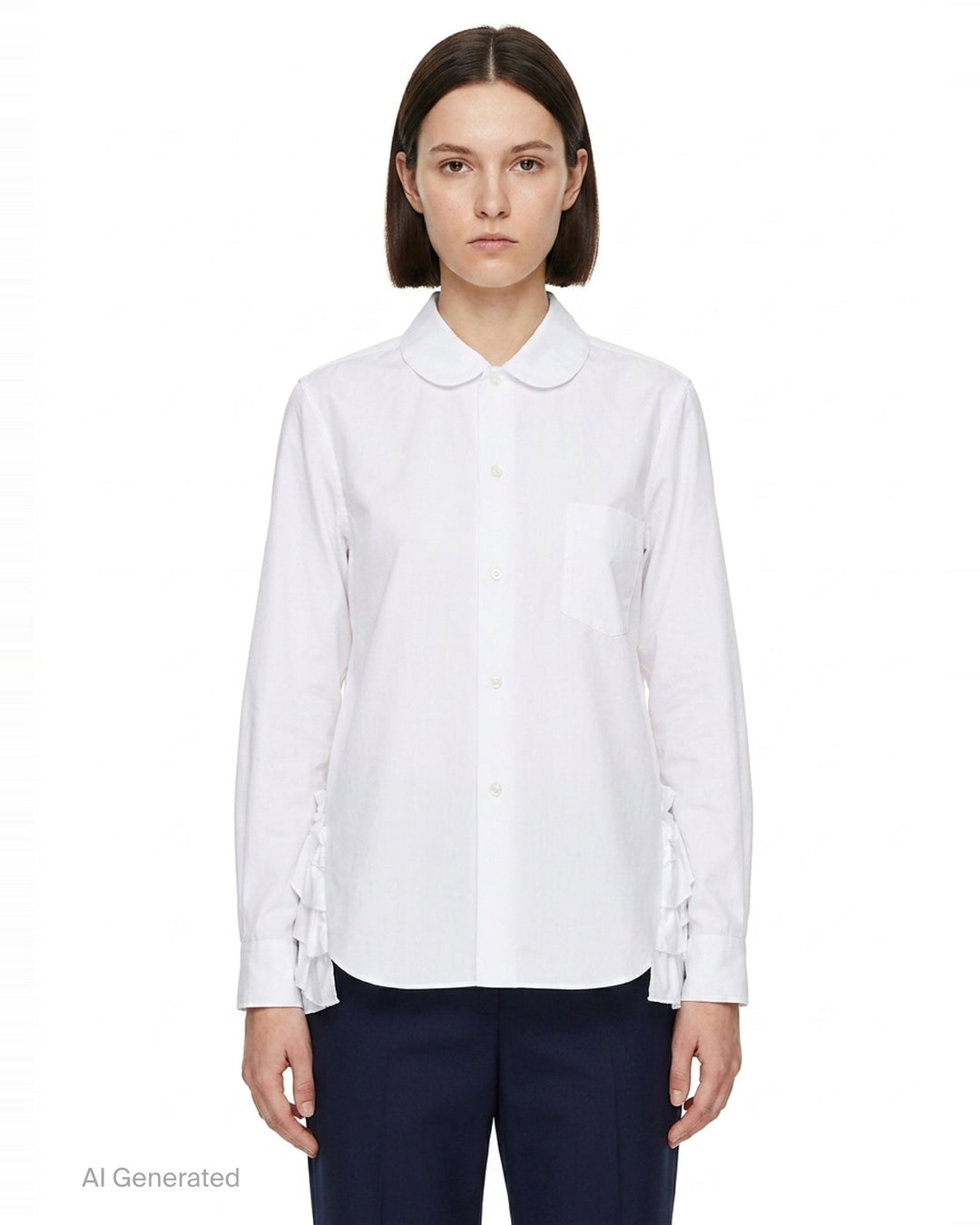 Ruffle Side Blouse | Comme des Garçons Girl | Club21 - front
